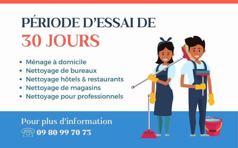 Période d’essai gratuit 30 jours – DK PROPRETÉ – Entreprise de nettoyage à Caen Entreprise de nettoyage à Caen - Essai gratuit de 30 jours !