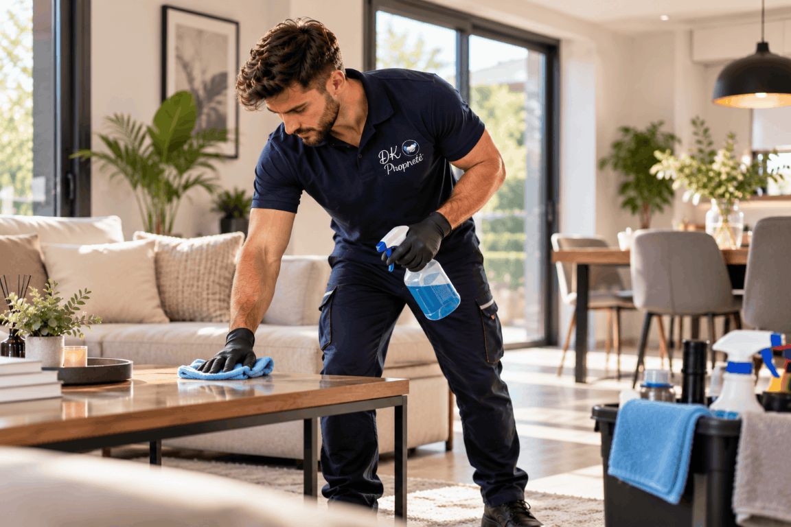 Nettoyage professionnel dans un intérieur moderne - Dk Propreté Caen